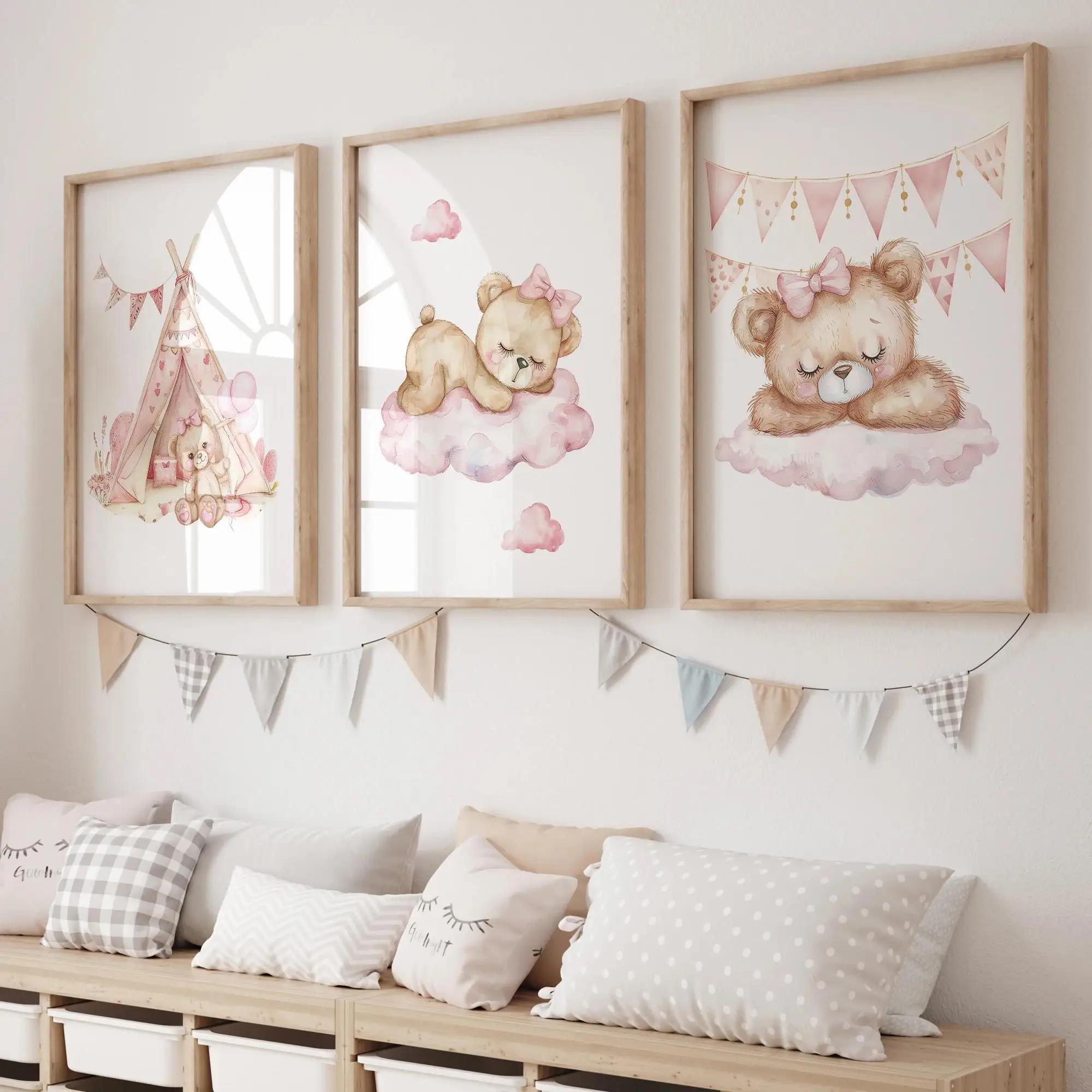 Photography Interior - Pink Dream Bear Carousel Tent Swing