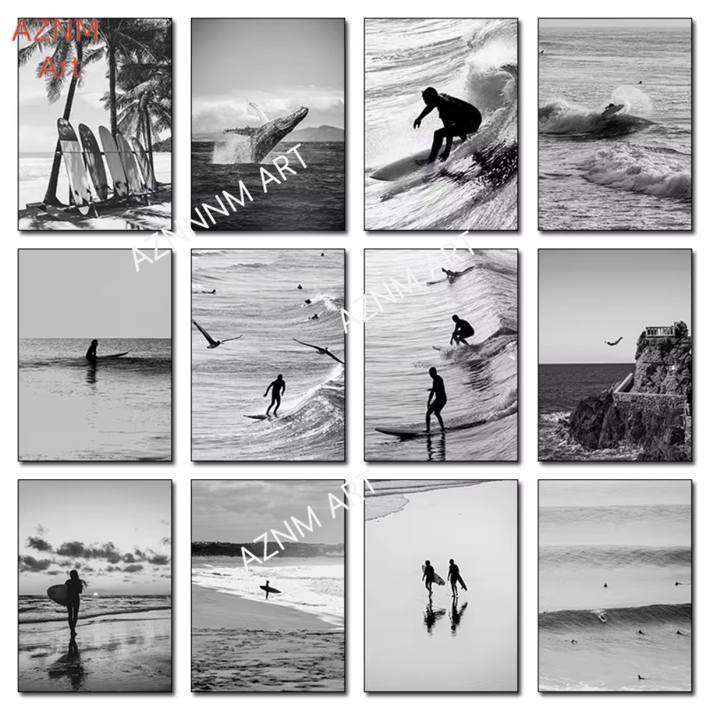 Photography Class - 1PC ，Fine Surfing Black and White