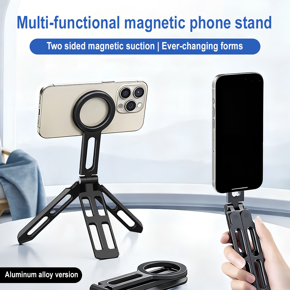 Photography Angle - Magnetic Phone Holder Four-axis 360° Rotation