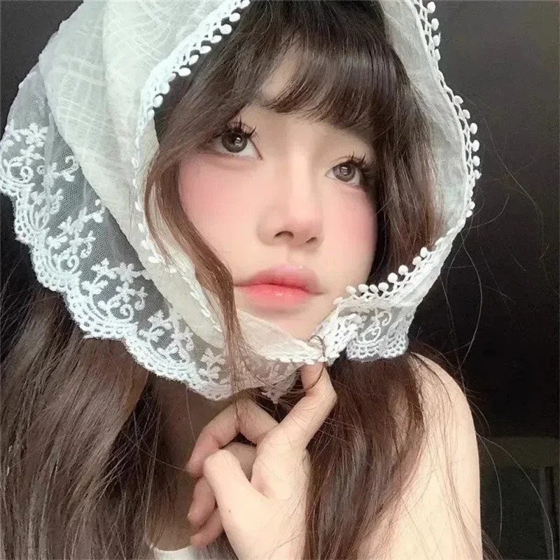 Fashion White Lace Head Wrap S - Photography Triangle review and price