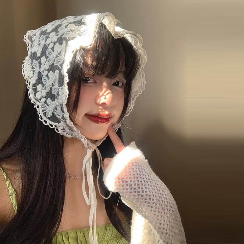 White Woven Floral Lace Hair S - Photography Triangle review and price