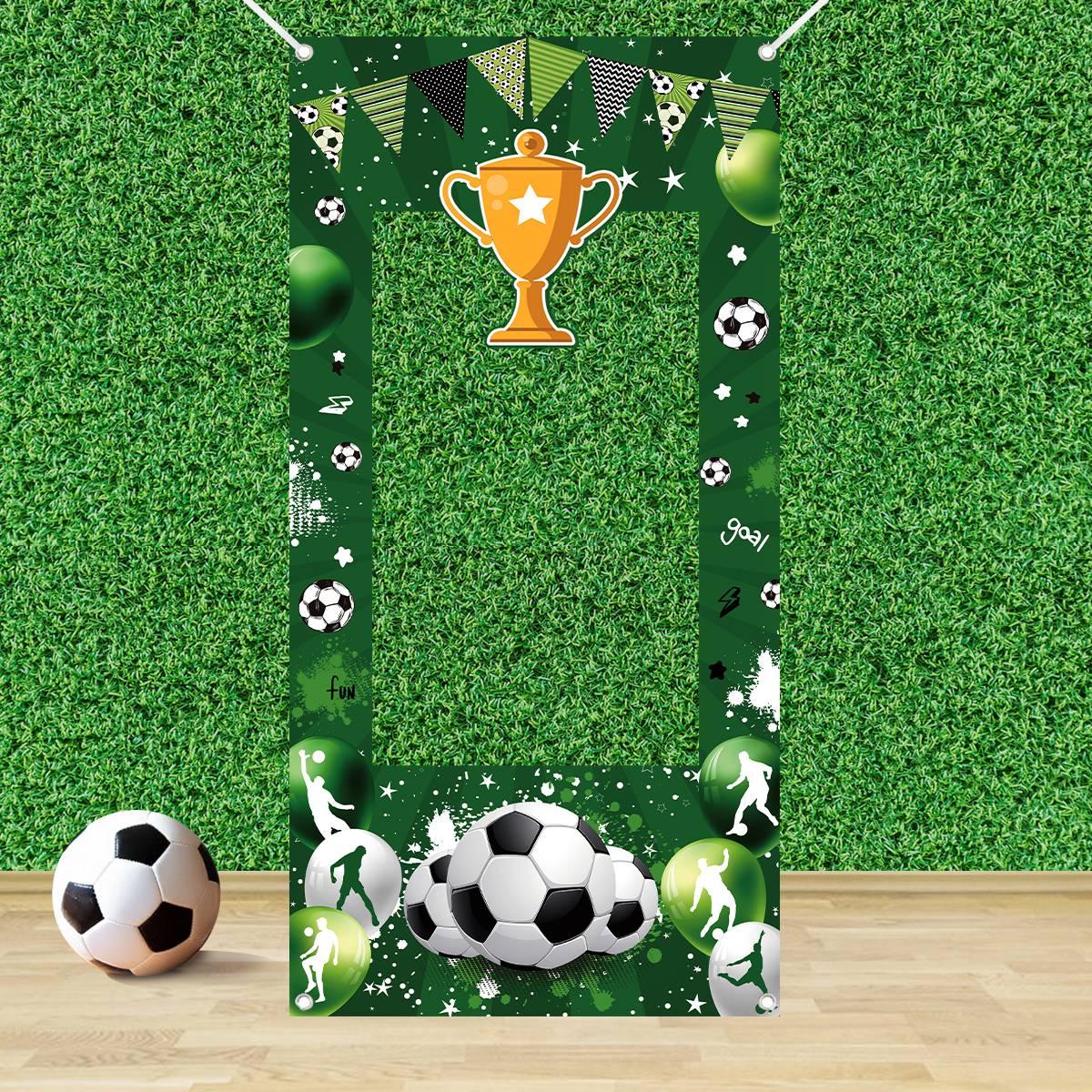 1pc Green Soccer Decorative Ph - Photography Class review and price