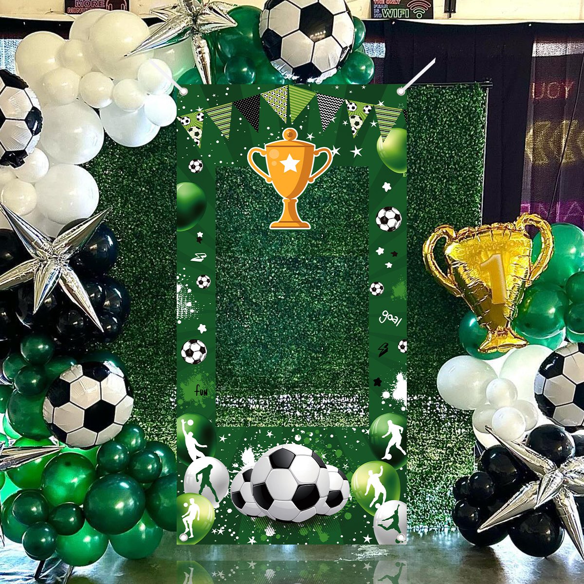 1pc Green Soccer Decorative Ph - Photography Class review and price