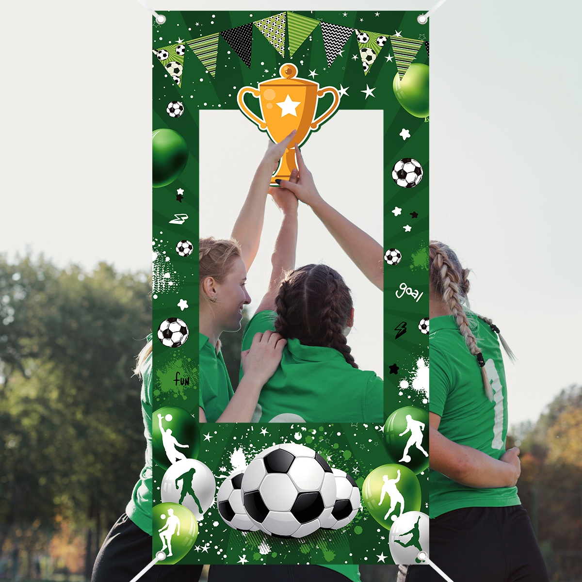1pc Green Soccer Decorative Ph - Photography Class review and price