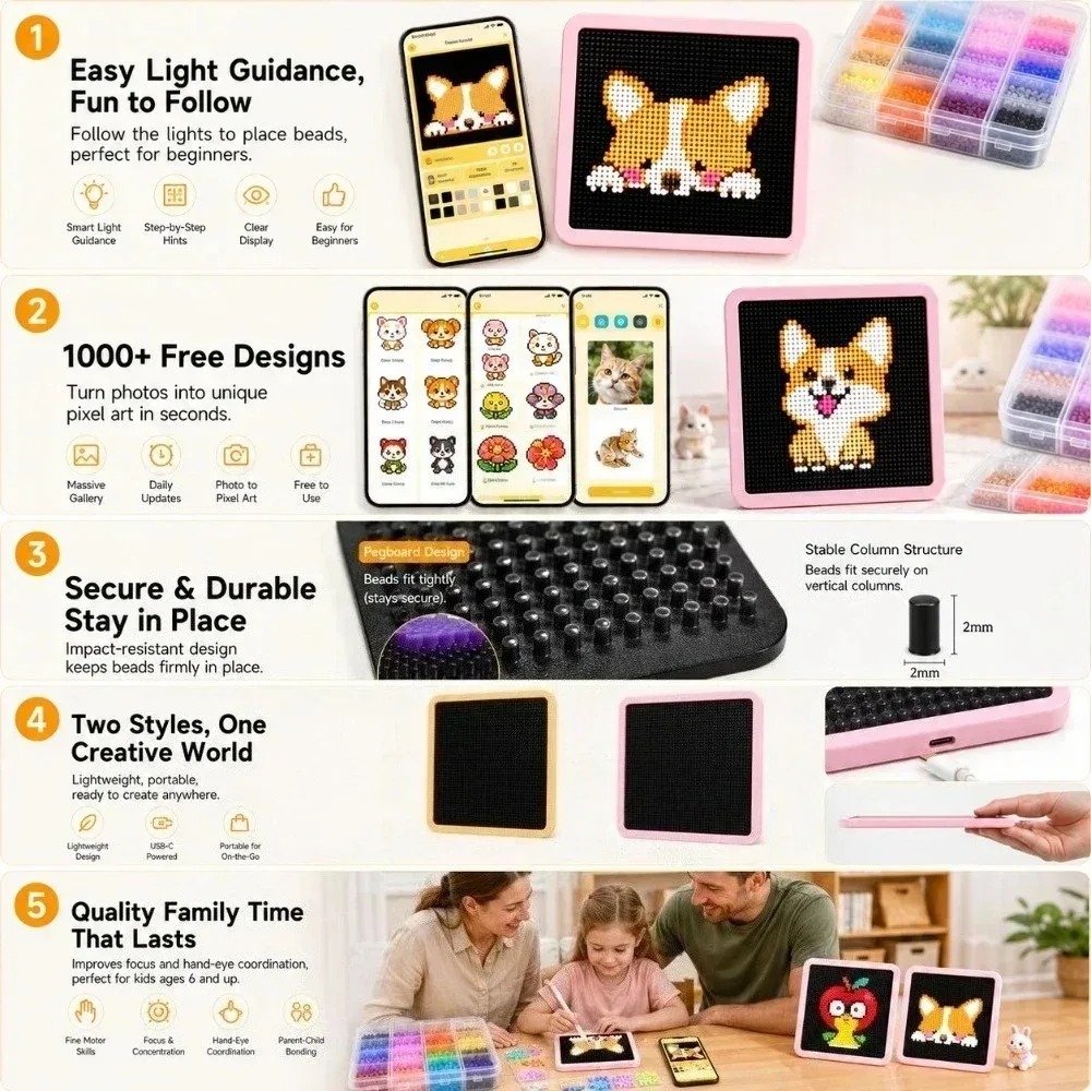 App Controlled LED Pixel Light - Pixel Art Led Panel review and price